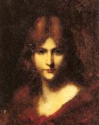 Jean-Jacques Henner A Red Haired Beauty oil painting reproduction